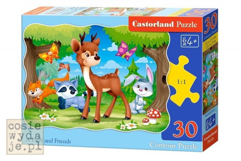 Puzzle 30 Jeleń i przyjaciele CASTOR