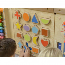 MASTERKIDZ Nauka Kształtów i Kolorów Sorter Ścienna Tablica Magnetyczno-Sensoryczna Flex Montessori