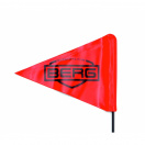 BERG Flaga Bezpieczeństwa do Gokartów Buddy z Masztem Czerwona