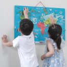 Viga 2w1 Tablica Edukacyjna z Magnetyczną Mapą Świata Montessori