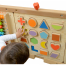 MASTERKIDZ Nauka Kształtów i Kolorów Sorter Ścienna Tablica Magnetyczno-Sensoryczna Flex Montessori