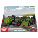 DICKIE Farm Zestaw 3 Pojazdów 9cm Traktory Przyczepka Fendt