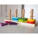 TOOKY TOY Sorter Kształtów z Kolorowymi Blokami Montessori