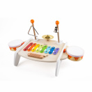 CLASSIC WORLD Zestaw Instrumenty Muzyczne dla Dzieci Ksylofon Tarka Cymbałki Bębenki Talerz Pałeczki Trójkąt Dzwonek 9 el.